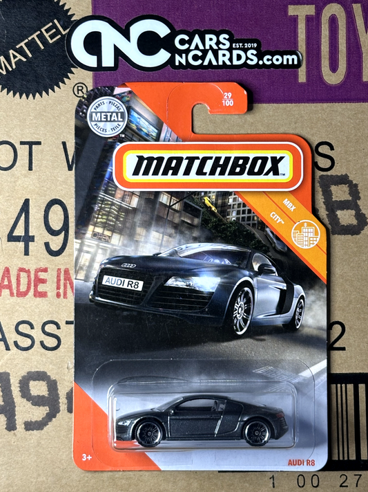 2019 Matchbox MBX City 29/100 Audi R8 (Card Crease)