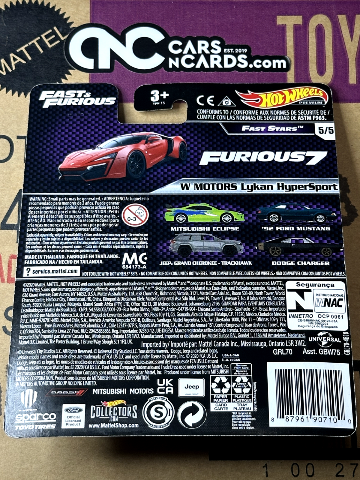 2021 Hot Wheels Fast & Furious Fast Stars 5/5 W Motors Lykan Hypersport