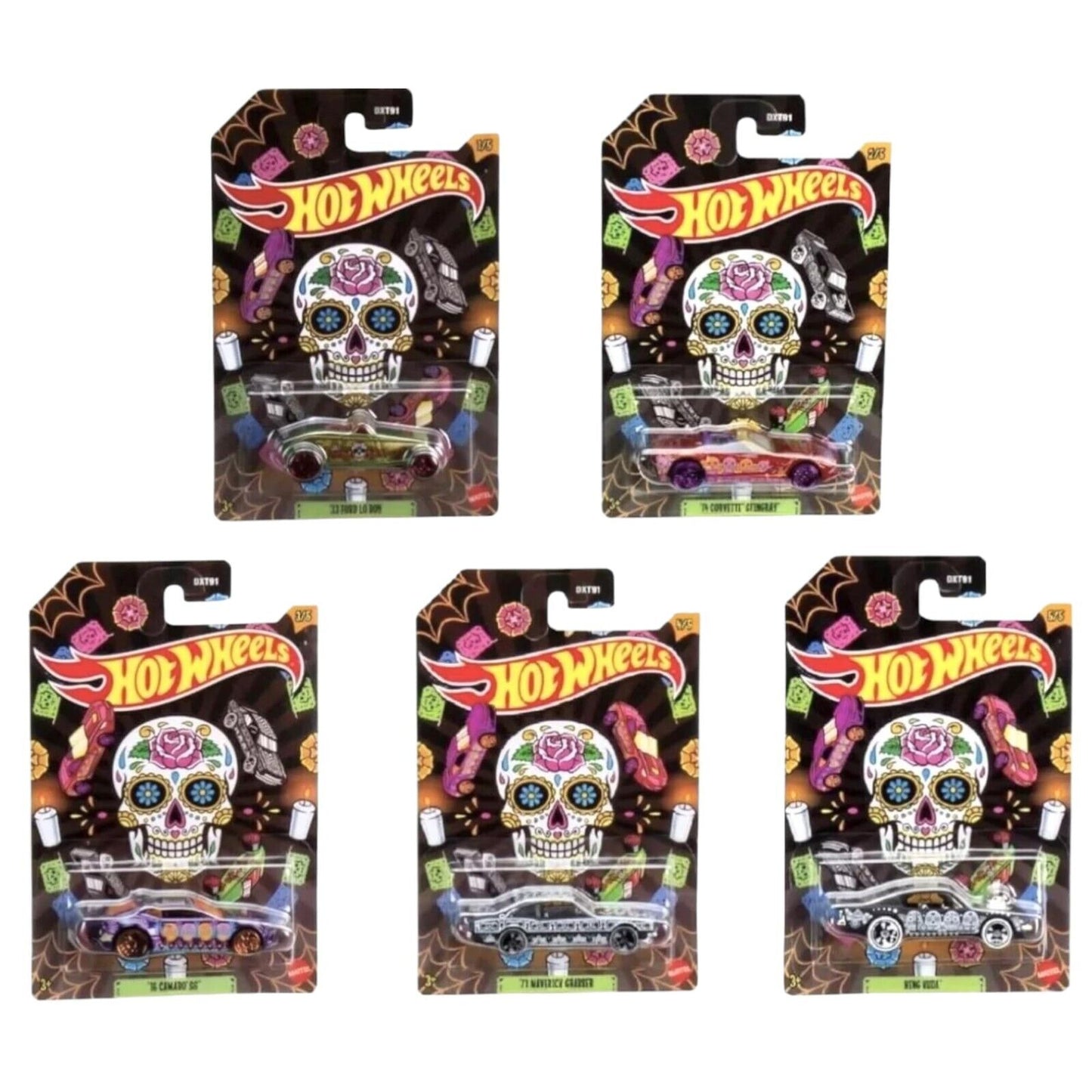 2023 Hot Wheels Halloween Dia De Los Muertos Full Set of 5 Cars