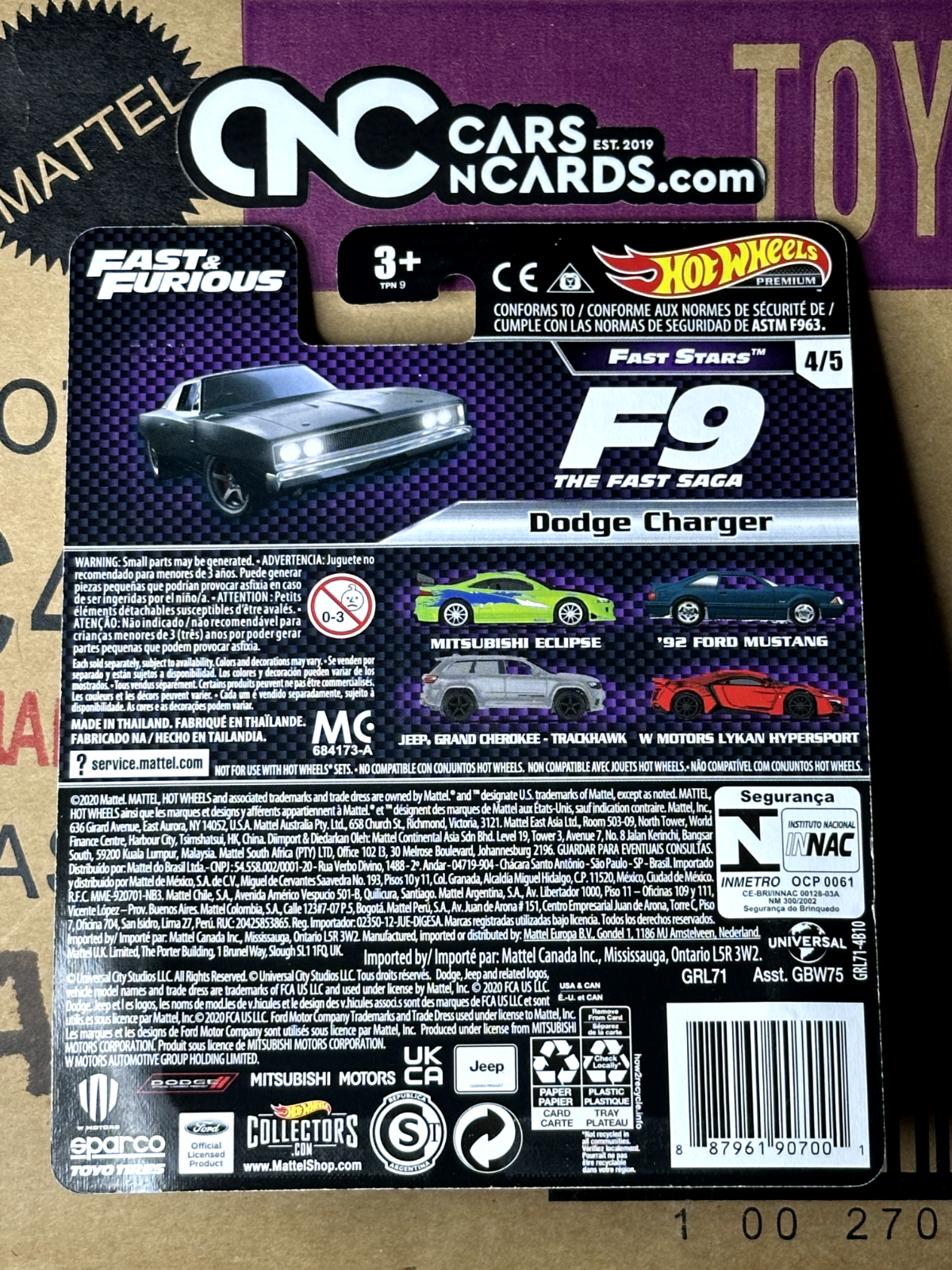 2021 Hot Wheels Fast & Furious Fast Stars 4/5 Dodge Charger