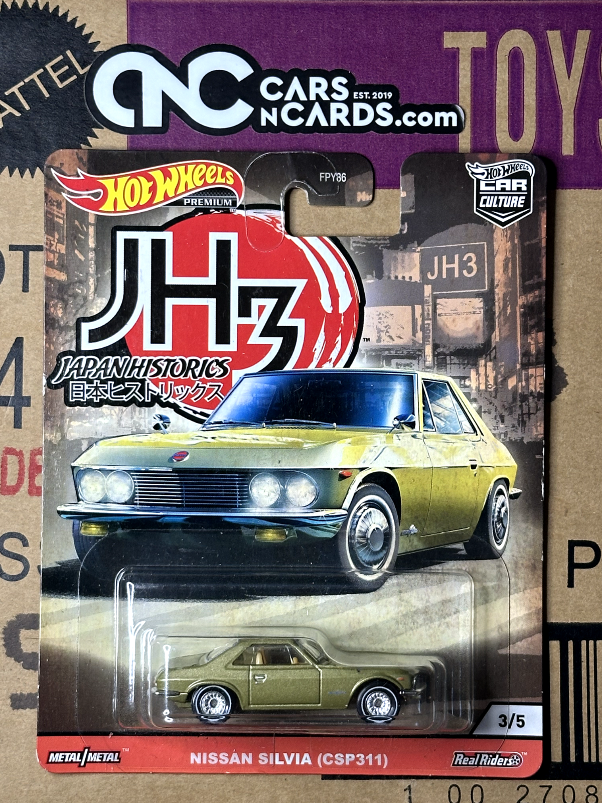 2020 Hot Wheels Premium Car Culture Japan Historics 3 Nissan Silvia Card Crease