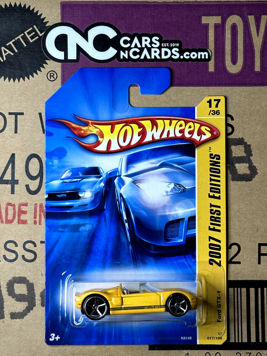 2007 Hot Wheels 2007 First Editions 17/36 Ford GTX-1 Yellow