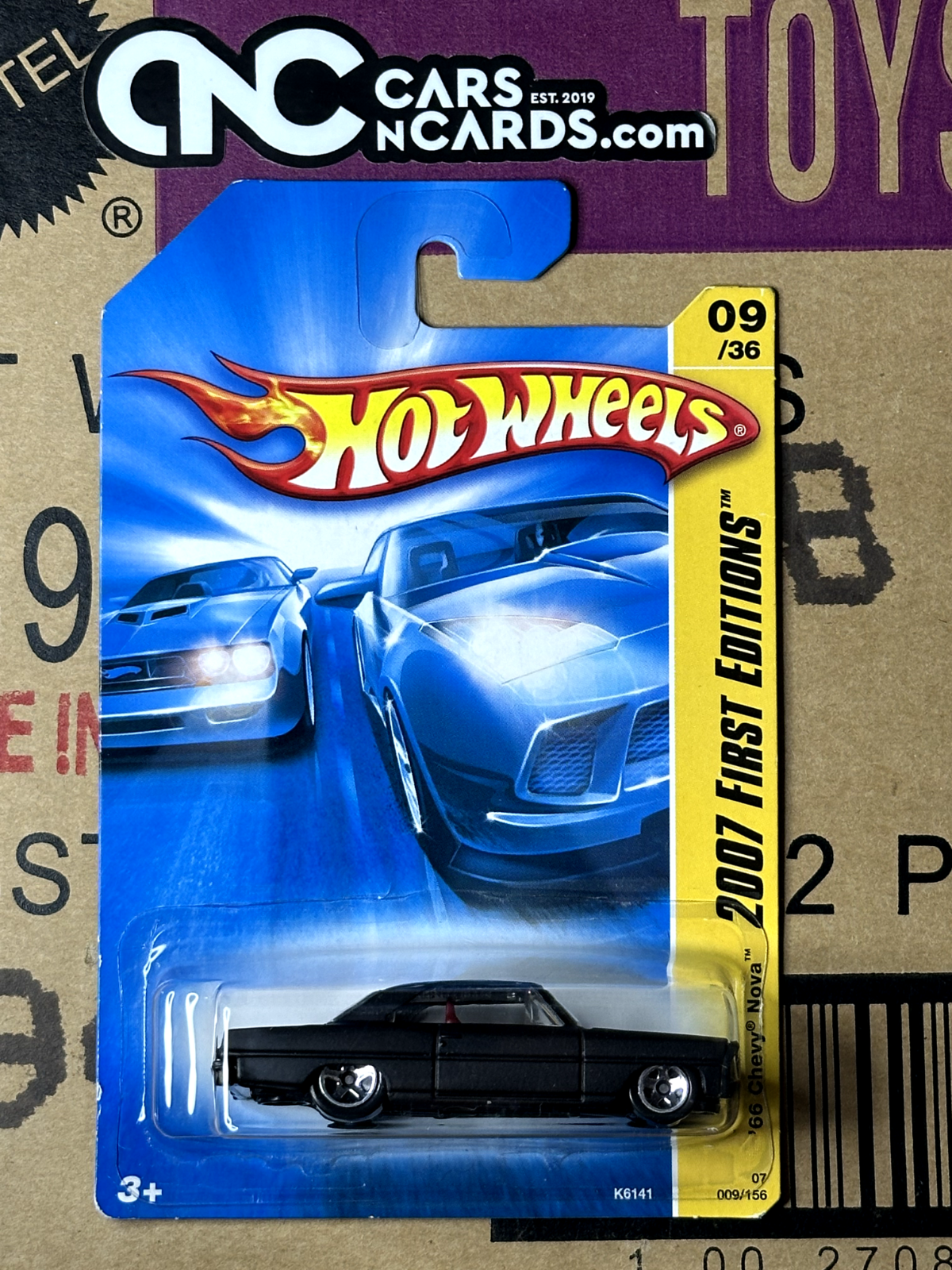 2007 Hot Wheels 2007 First Editions 09/36 '66 Chevy Nova Black