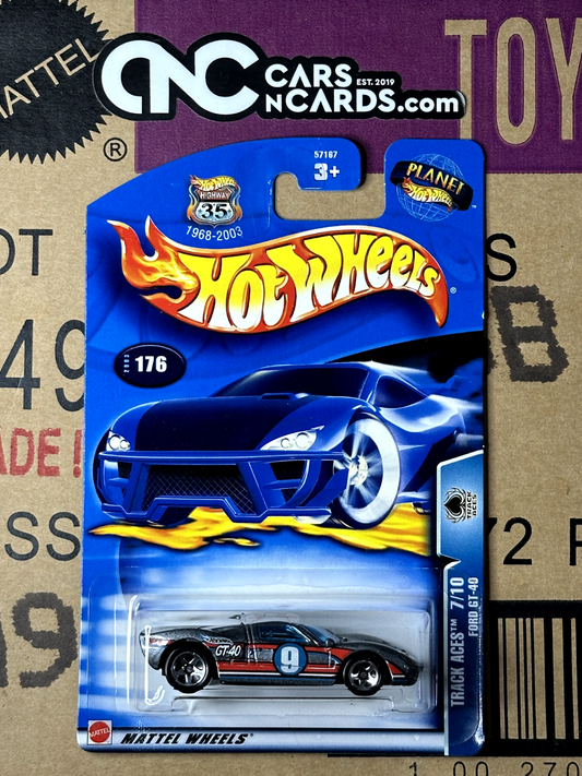 2003 Hot Wheels Track Aces 7/10 Collector #176 Ford GT-40