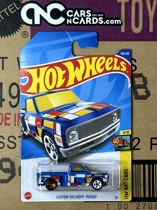 2022 Hot Wheels HW Art Cars #4/10 Custom '69 Chevy Pickup (Card Crease)