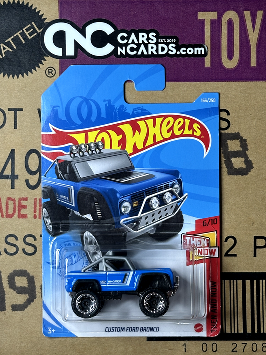 2021 Hot Wheels Then And Now #6/10 Custom Ford Bronco Blue (Soft Corners)