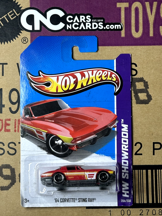 2013 Hot Wheels HW Showroom '64 Corvette Sting Ray Red (Soft Corners)