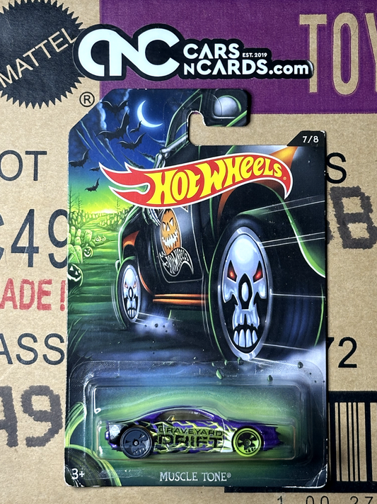 2017 Hot Wheels Halloween Series 7/8 Muscle Tone (Card Crease)