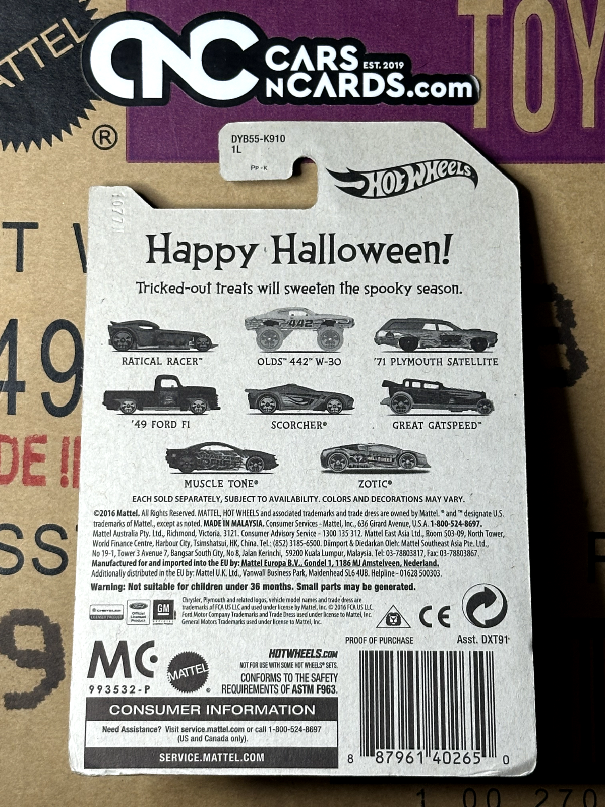 2017 Hot Wheels Halloween Series 1/8 Ratical Racer