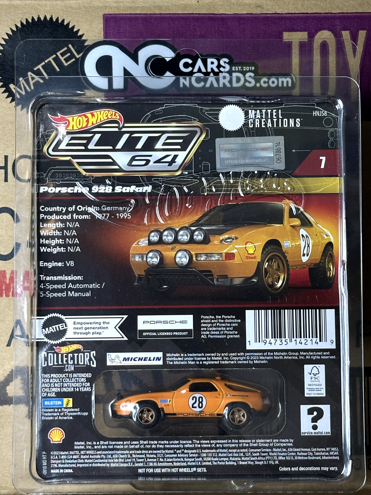 2024 Hot Wheels RLC Elite 64 Porsche 928 Safari With Protector