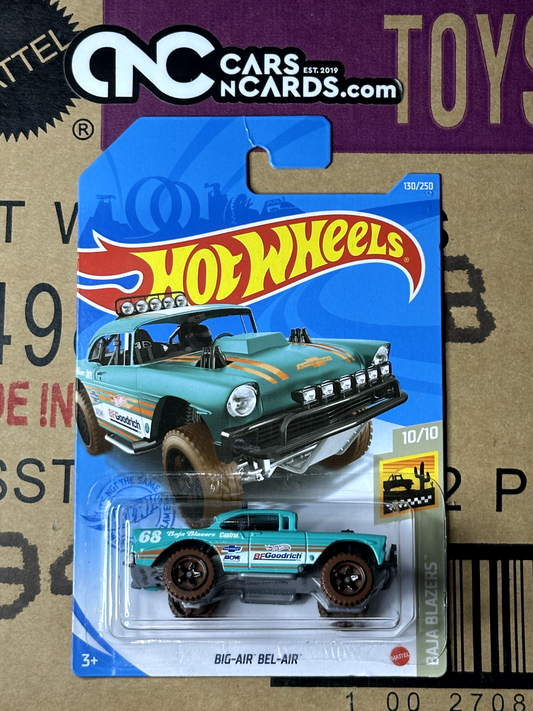 2021 Hot Wheels Baja Blazers 10/10 Big-Air Bel-Air Teal (Card Crease)