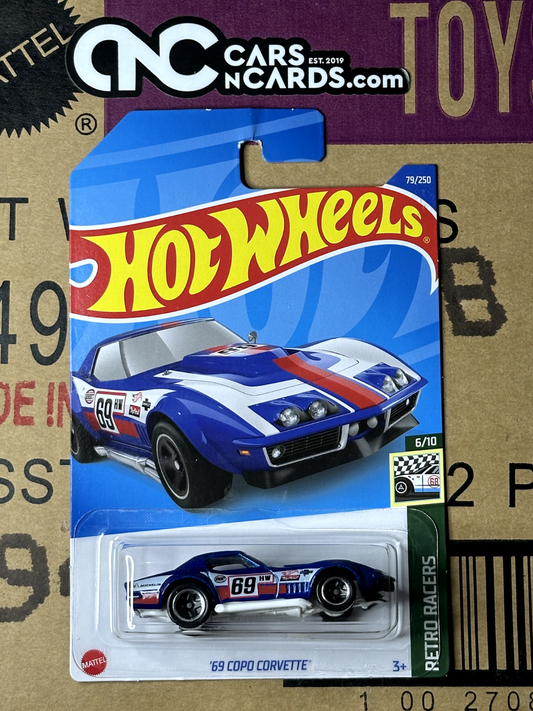 2022 Hot Wheels Retro Racers 6/10 '69 Copo Corvette (Card Crease)