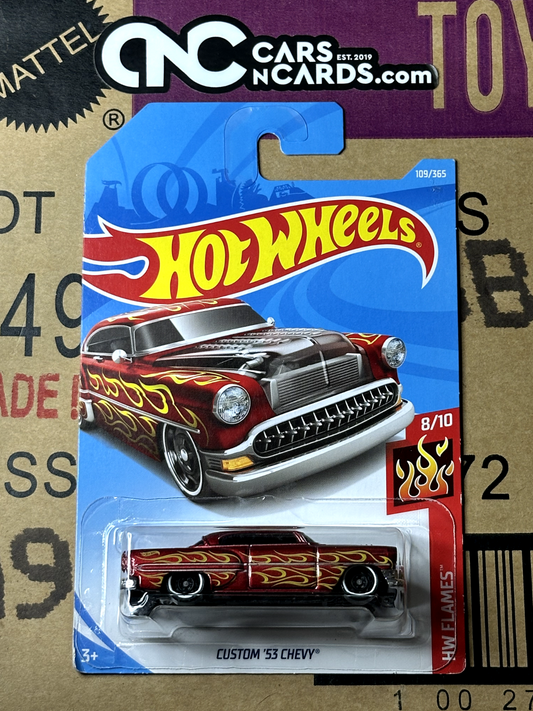 2018 Hot Wheels HW Flames 8/10 Custom '53 Chevy (Soft Corner)