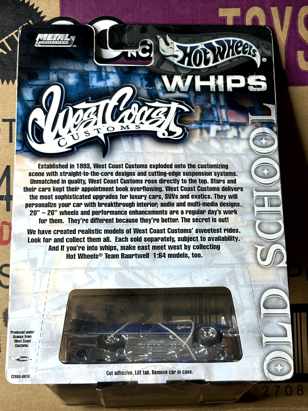 2003 Hot Wheels Whips Old School West Coast Customs '59 Cadillac