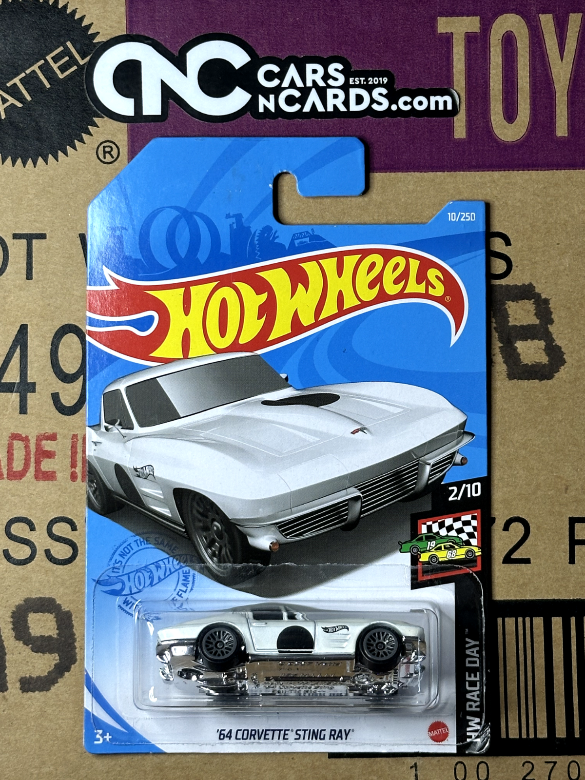 2021 Hot Wheels HW Race Day 2/10 '64 Corvette Sting Ray (Soft Corner)