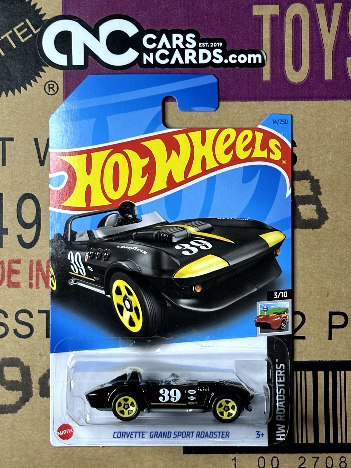 2023 Hot Wheels HW Roadsters 3/10 Corvette Grand Sport Roadster Black