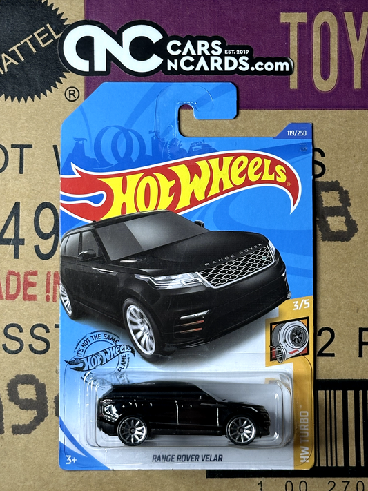 2019 Hot Wheels HW Turbo 3/5 Ranger Rover Velar Black