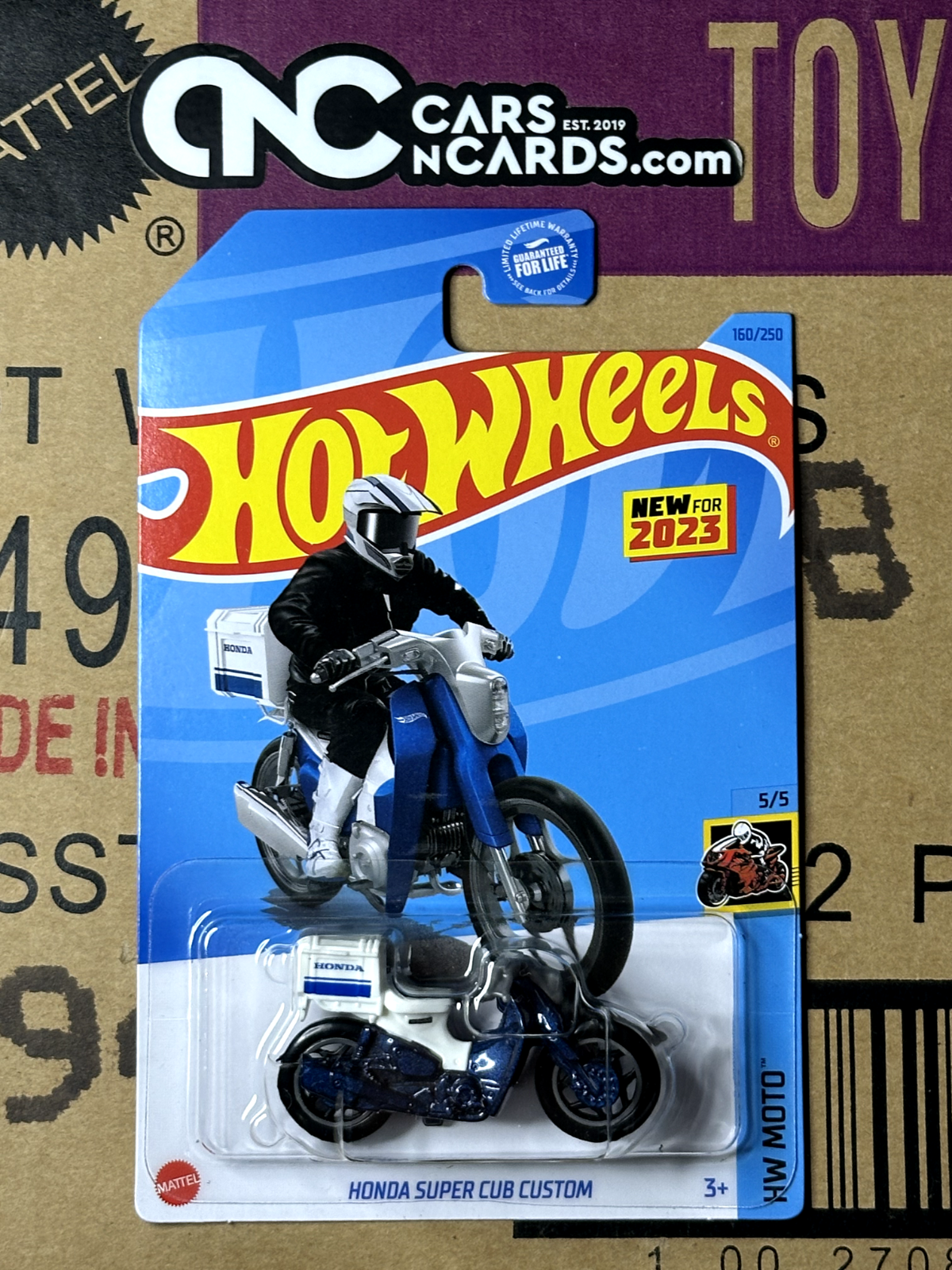 2023 Hot Wheels HW Moto 5/5 Honda Super Cub Custom Blue