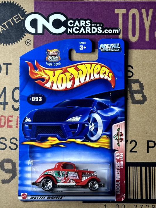 2003 Hot Wheels Radical Wrestlers 4/5 Ford 1934 (Card Crease)