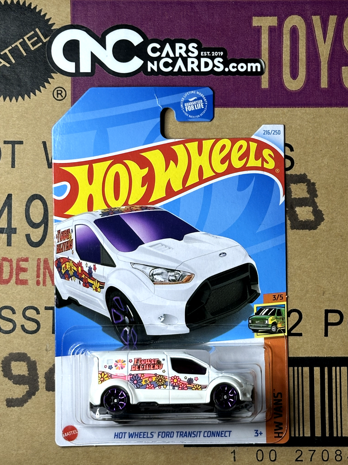 2024 Hot Wheels HW Vans 3/5 Ford Transit Connect Treasure Hunt (Card Crease)