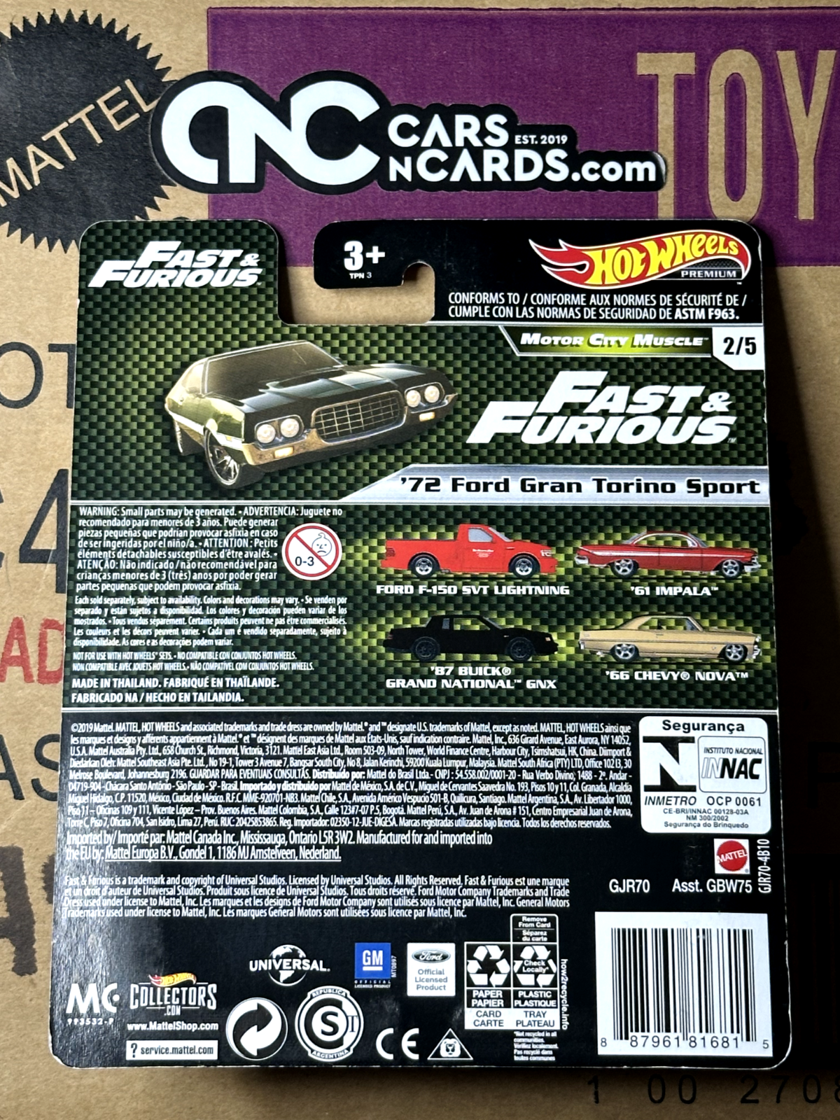 2020 Hot Wheels Premium Fast & Furious Motor City Muscle Full Set of 5 Cars