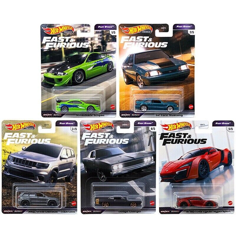 2021 Hot Wheels Premium Fast & Furious Fast Stars Full Set of 5 Cars