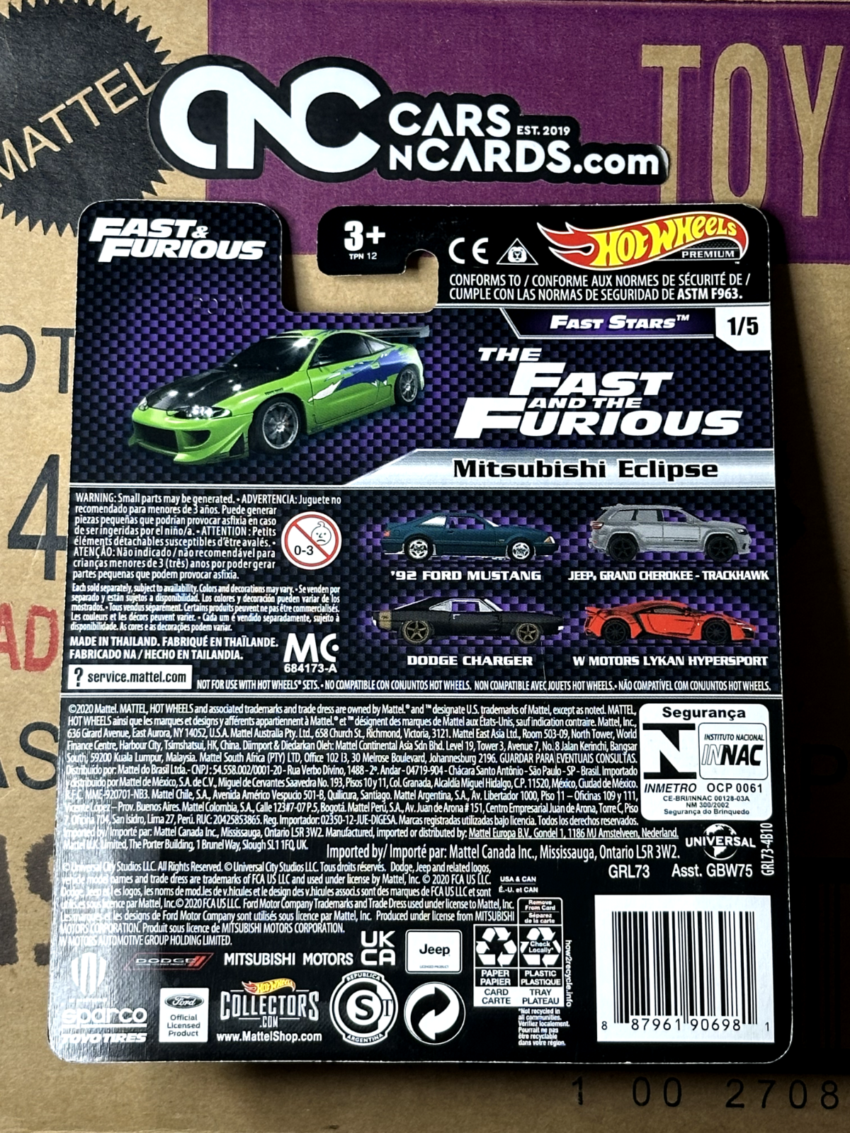 2021 Hot Wheels Premium Fast & Furious Fast Stars Full Set of 5 Cars