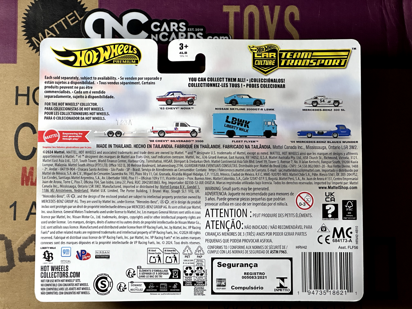 2024 Hot Wheels Premium Car Culture Team Transport #68 Chevy Nova / Silverado