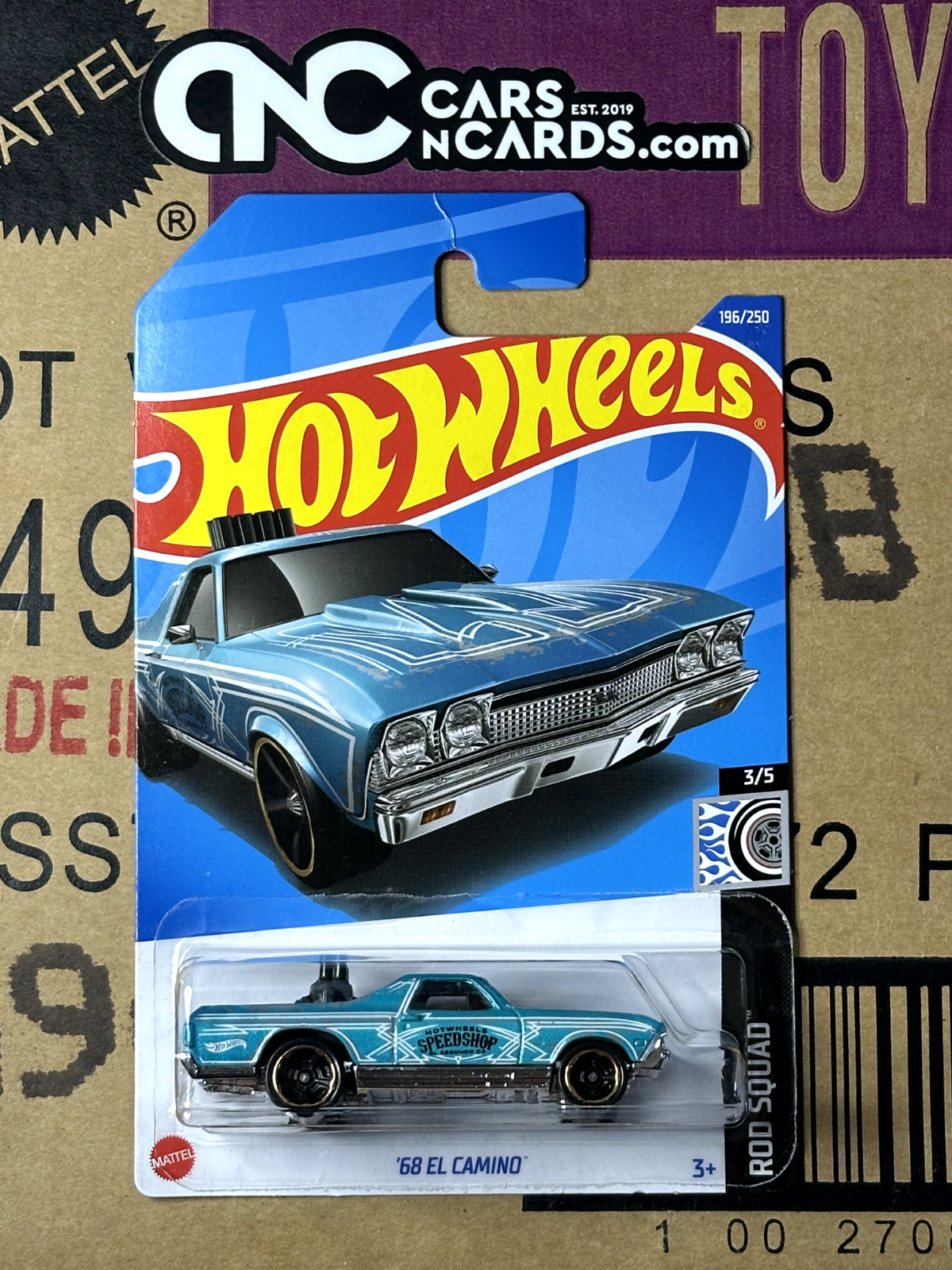 2022 Hot Wheels Rod Squad 3/5 '68 El Camino (Card Crease)