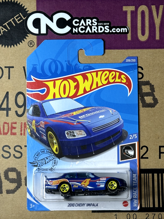 2020 Hot Wheels HW Race Team 2/5 2010 Chevy Impala Blue