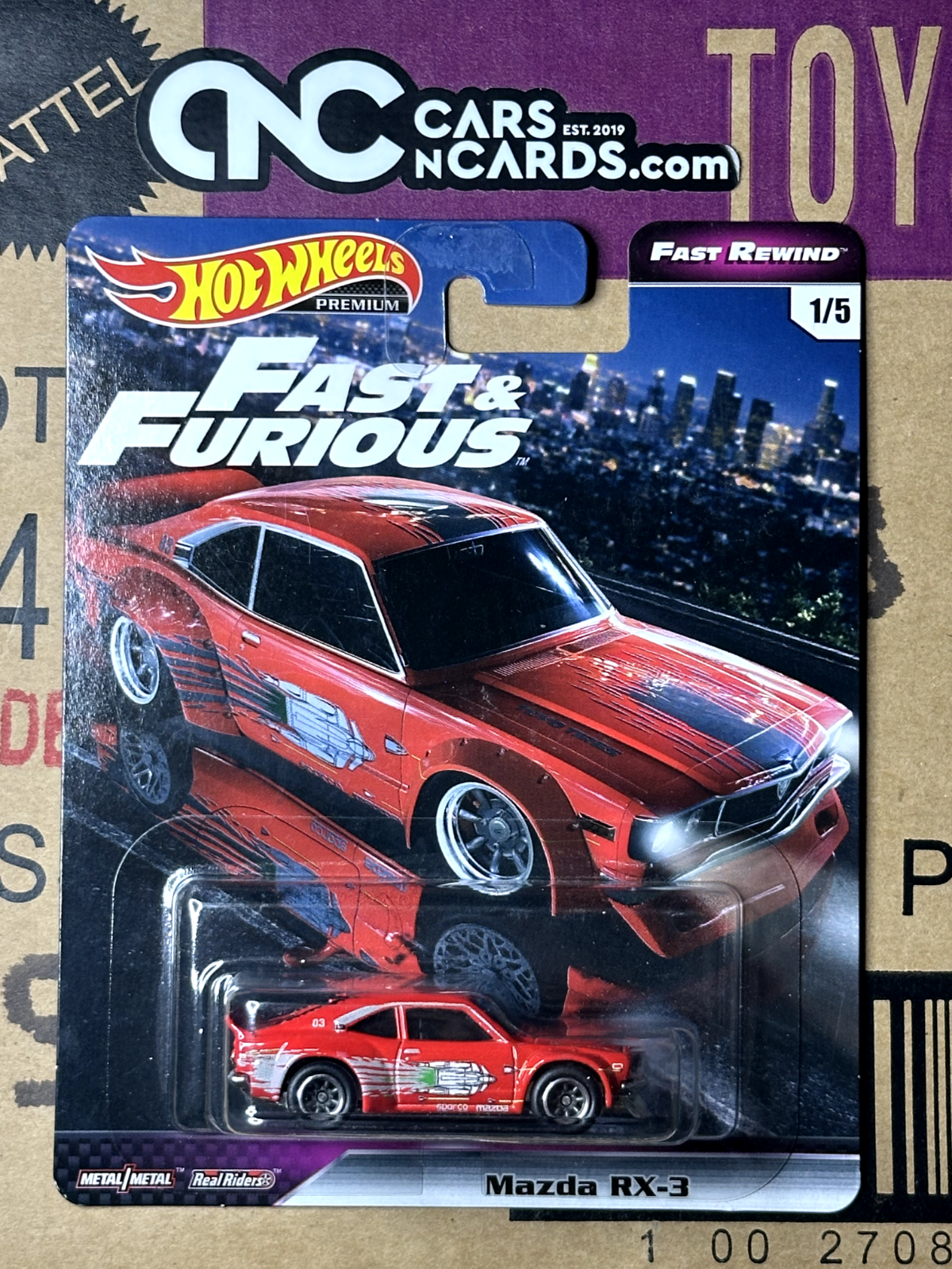 2019 Hot Wheels Premium Fast & Furious Fast Rewind Full Set of 5 Cars