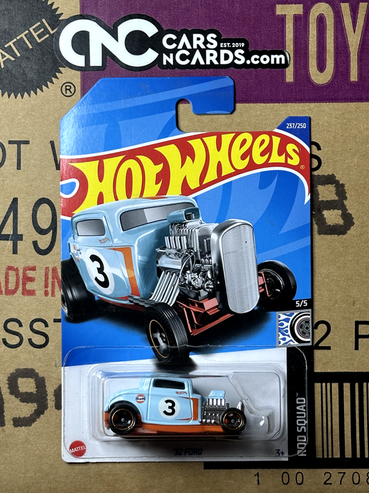 2022 Hot Wheels Rod Squad 5/5 '32 Ford Gulf Blue