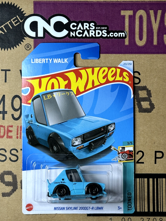 2024 Hot Wheels Tooned 3/5 Nissan Skyline 2000GT-R LBWK Liberty Walk