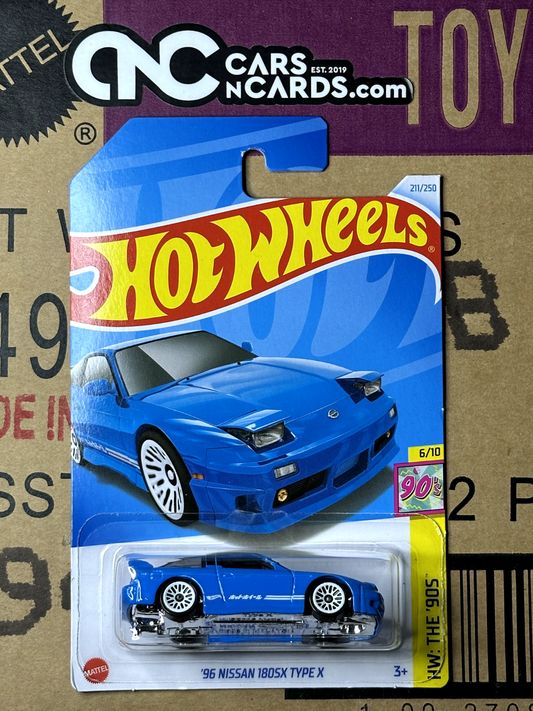 2024 Hot Wheels HW: The '90s 6/10 '96 Nissan 180SX Type X Blue