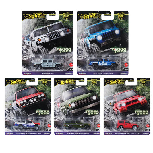 2024 Hot Wheels Premium Car Culture Terra Trek Full Set of 5 Cars (Datsun/FJ60)