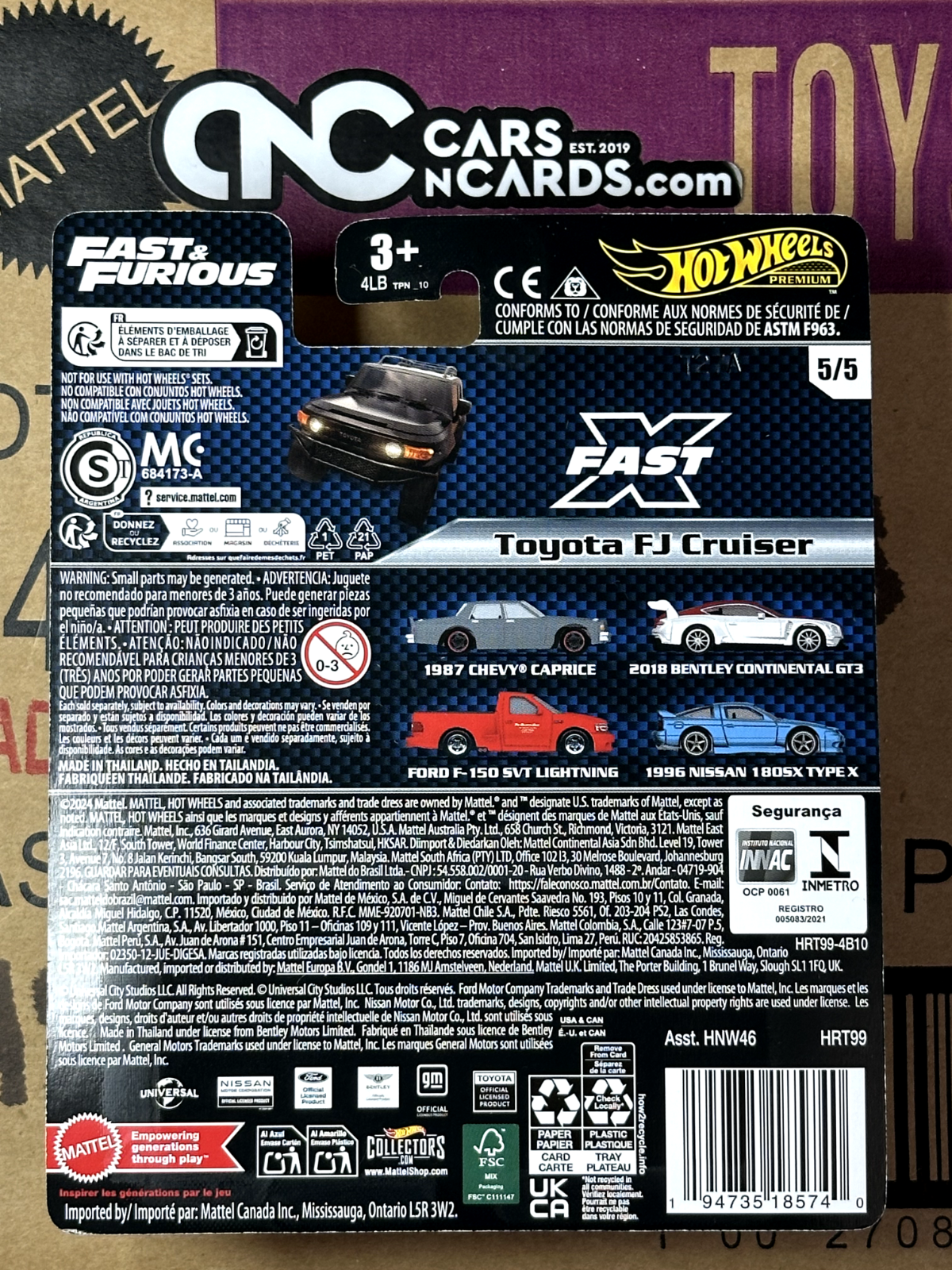 2024 Hot Wheels Fast & Furious Mix 4 Toyota FJ Cruiser #5/5