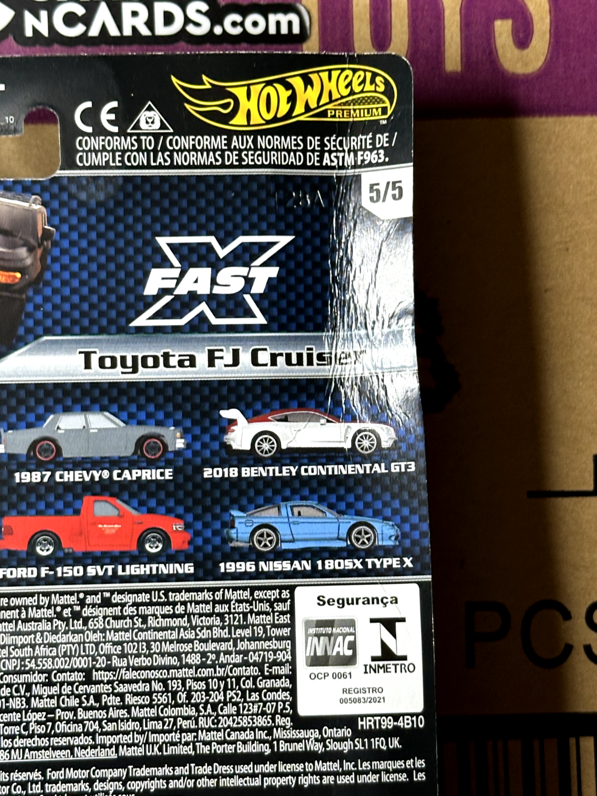 2024 Hot Wheels Fast & Furious Mix 4 Toyota FJ Cruiser #5/5 (Card Crease)