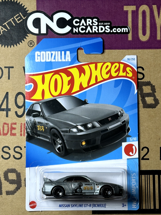 2024 Hot Wheels J-Imports Godzilla Nissan Skyline GT-R BCNR33 Grey (Card Crease)