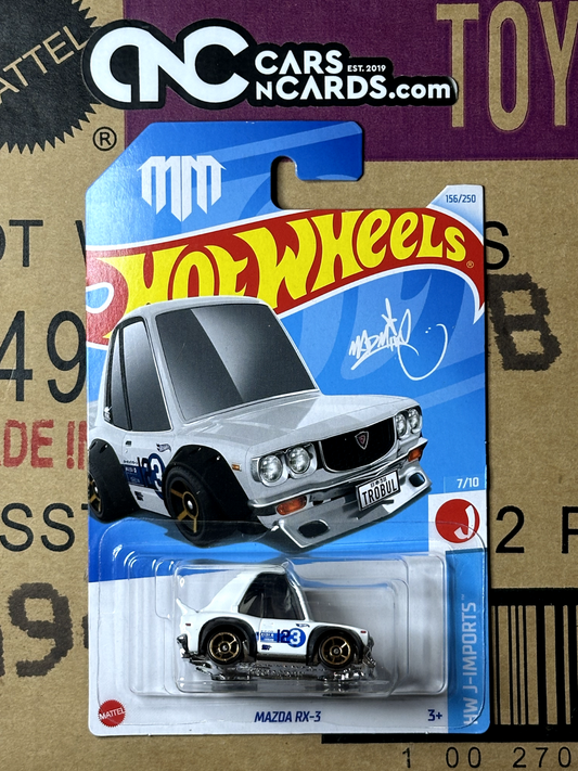 2024 Hot Wheels J-Imports 7/10 Mazda RX-3 Tooned White