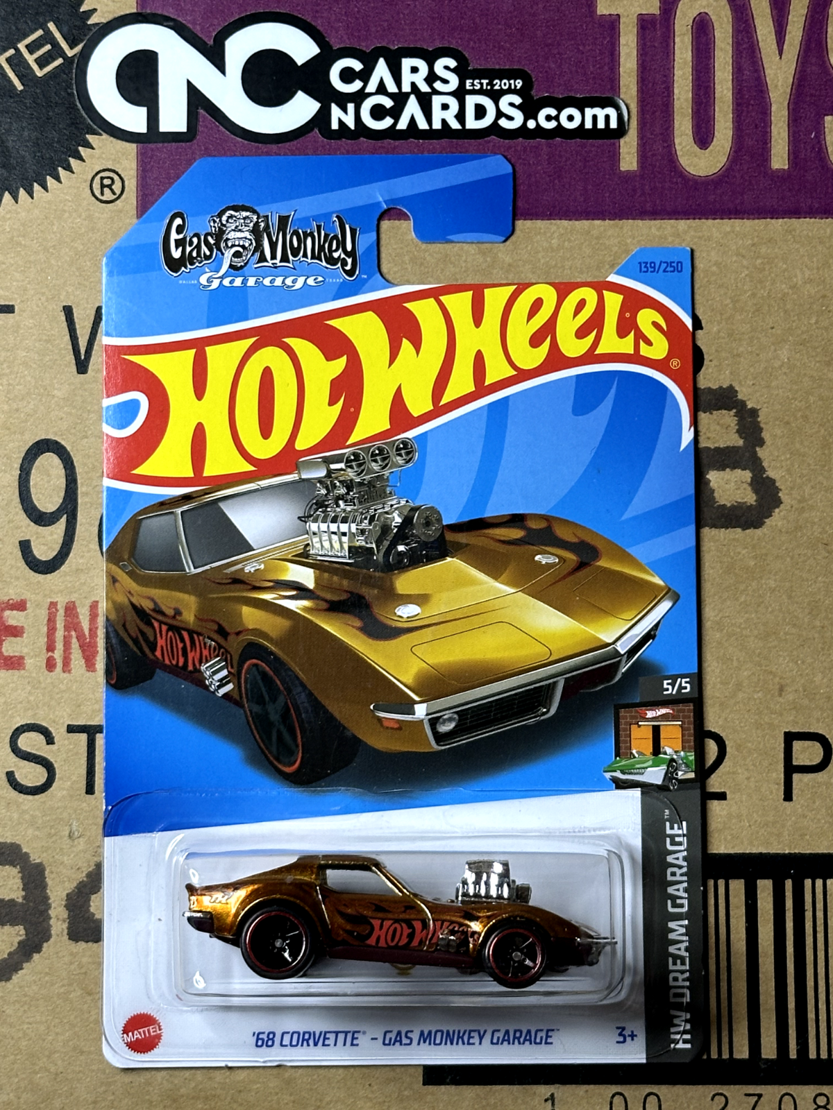 2023 Hot Wheels Super Treasure Hunt '68 Corvette Gas Monkey Garage W/Protector