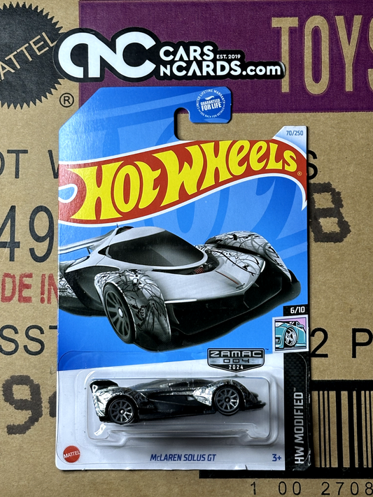 2024 Hot Wheels HW Modified 6/10 Zamac 004 McLaren Solus GT (Small dent in Card)