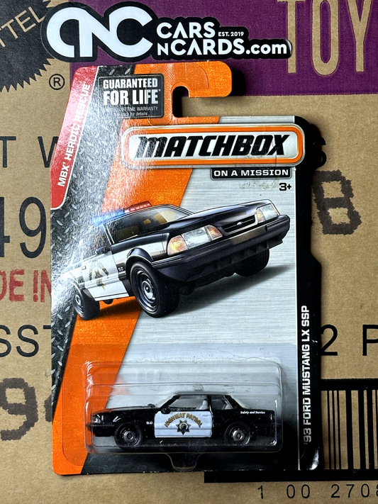 2014 Matchbox MBX Heroic Rescue '93 Ford Mustang LX SSP (Card Warp)