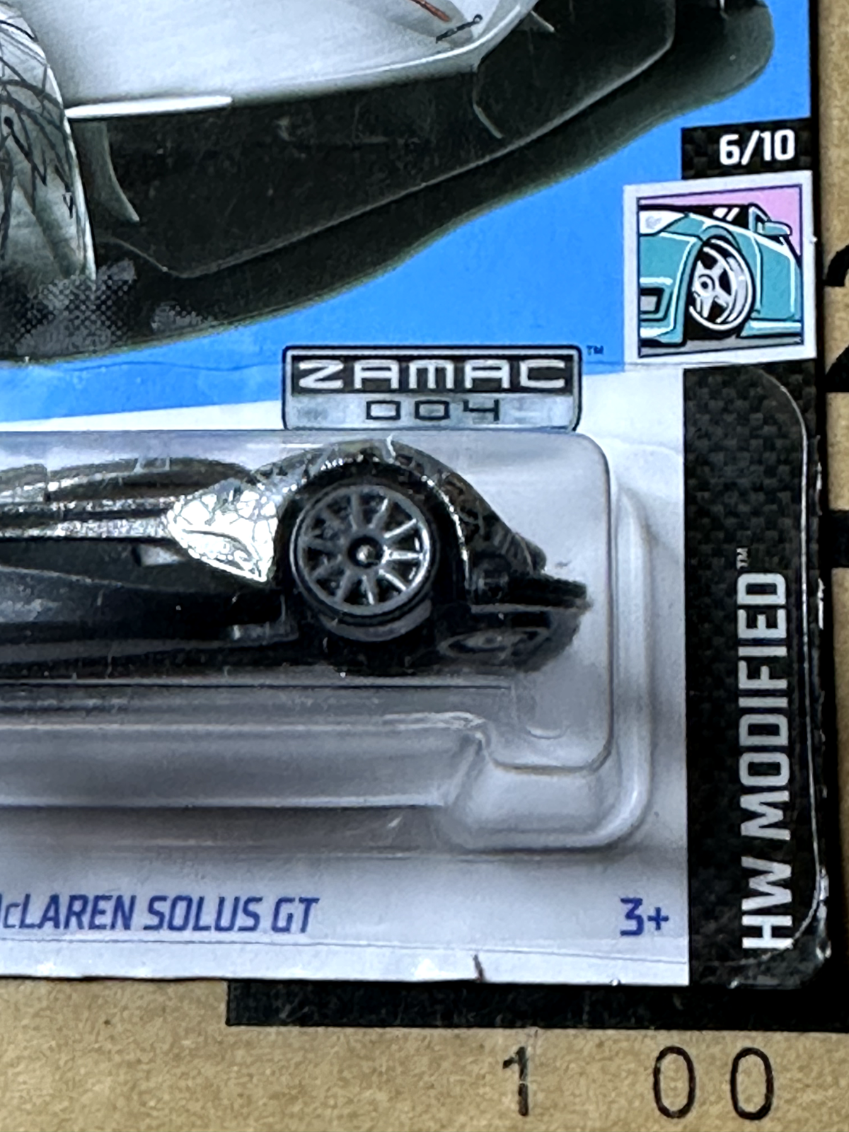 2024 Hot Wheels HW Modified 6/10 Zamac 004 McLaren Solus GT (Small dent in Card)