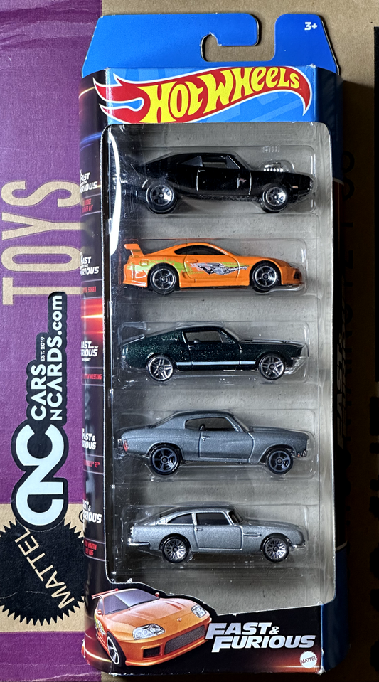 2022 Hot Wheels 5 Pack Fast & Furious Toyota Supra/Charger/Mustang/Nova