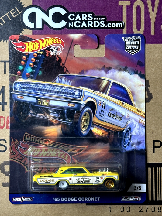 2018 Hot Wheels Premium Car Culture 3/5 Dragstrip Demons '65 Dodge Coronet