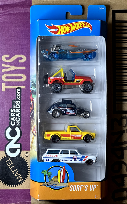 2021 Hot Wheels 5 Pack Surf's Up Datsun/Volkswagen Beetle/Jeep