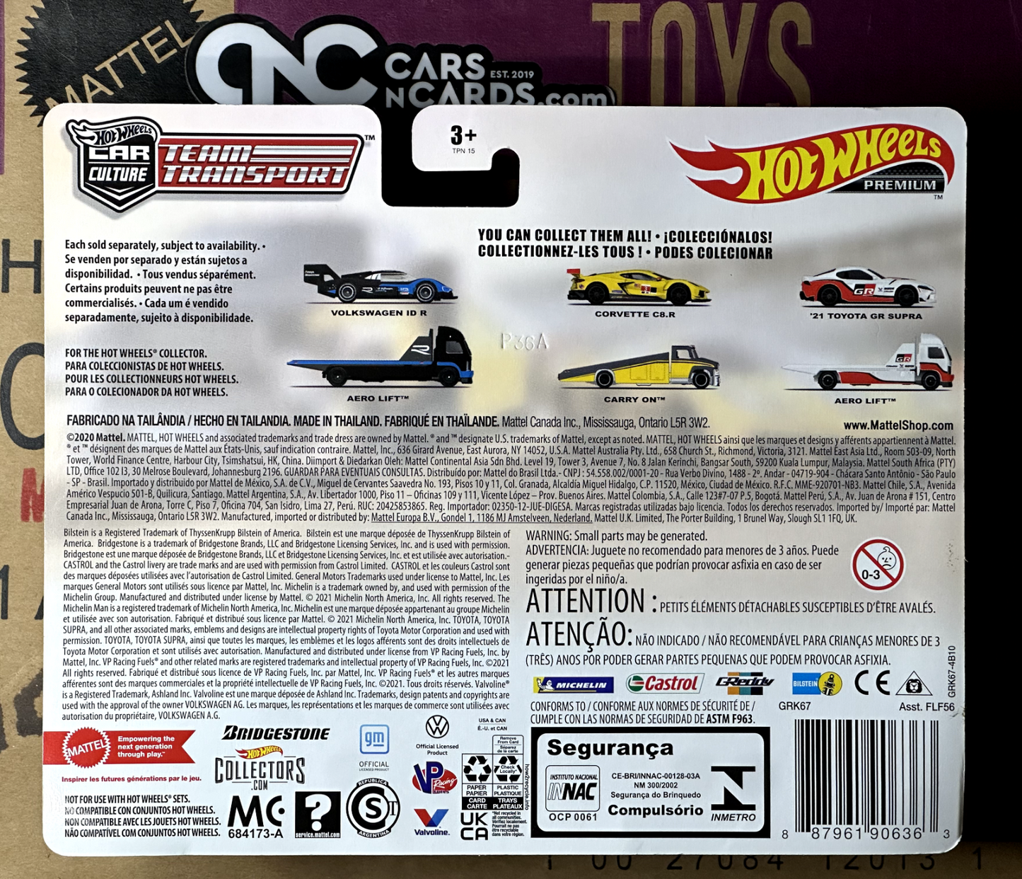 2022 Hot Wheels Premium Team Transport Corvette C8.R Carry On #36