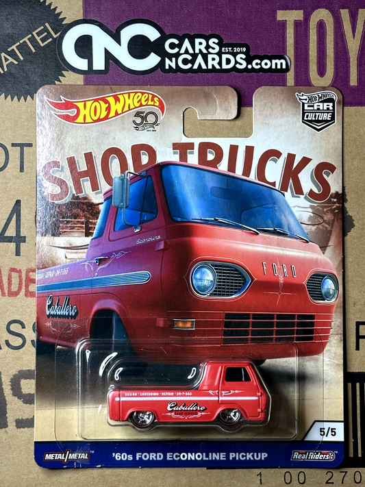 2018 Hot Wheels Car Culture Premium Shop Trucks 5/5 '60s Ford Econoline Pickup