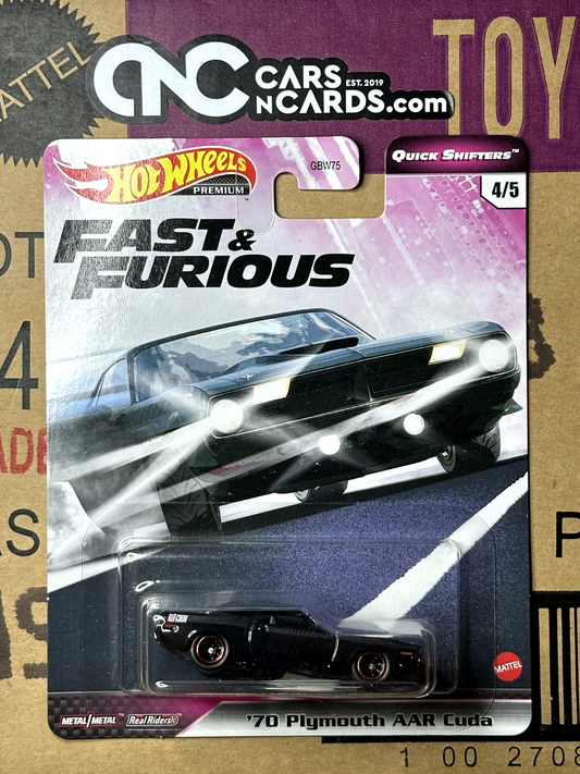 2020 Hot Wheels Premium Fast & Furious Quick Shifters 4/5 '70 Plymouth AAR Cuda