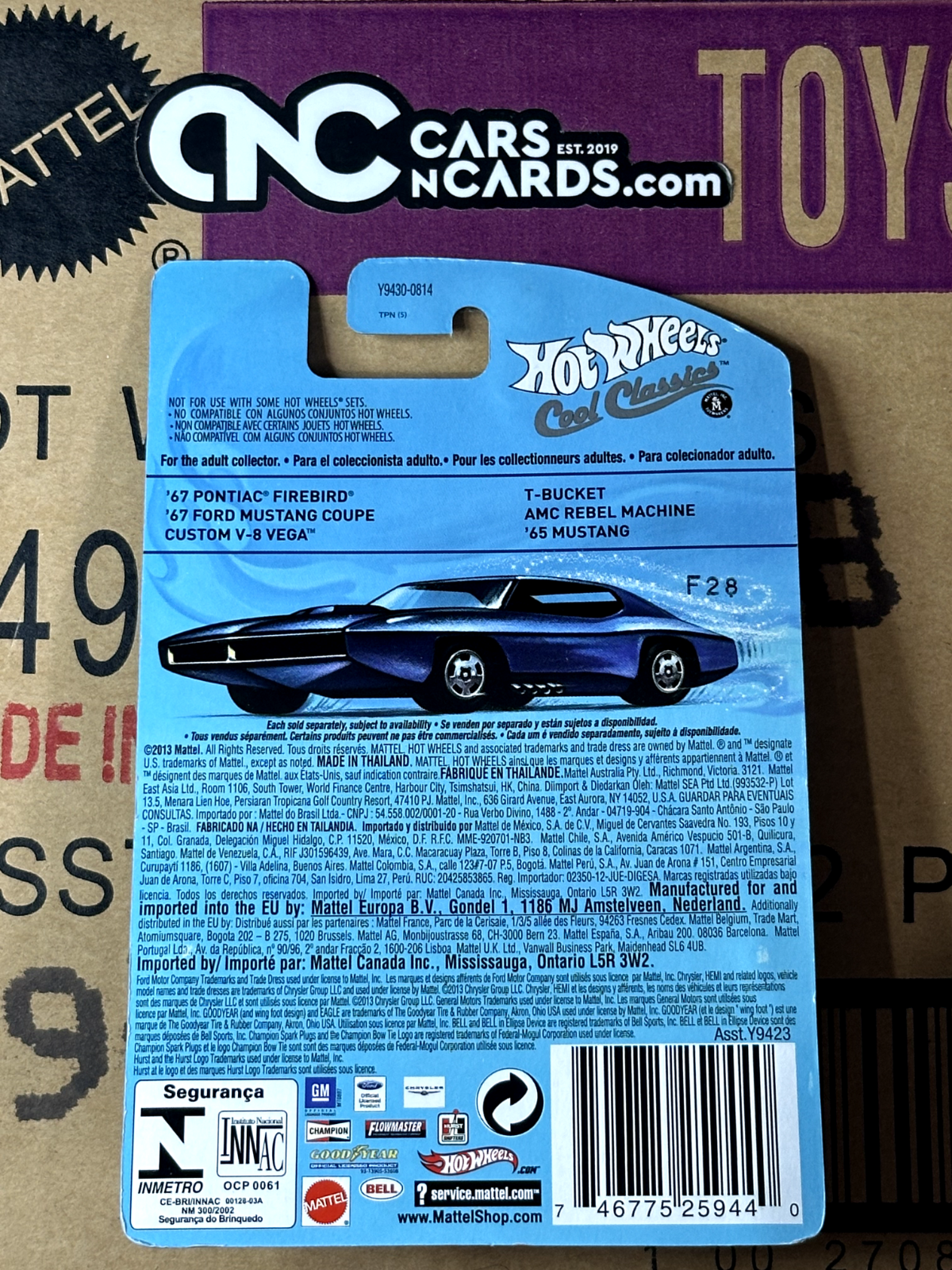 2013 Hot Wheels Cool Classics '67 Pontiac Firebird Purple 7/30